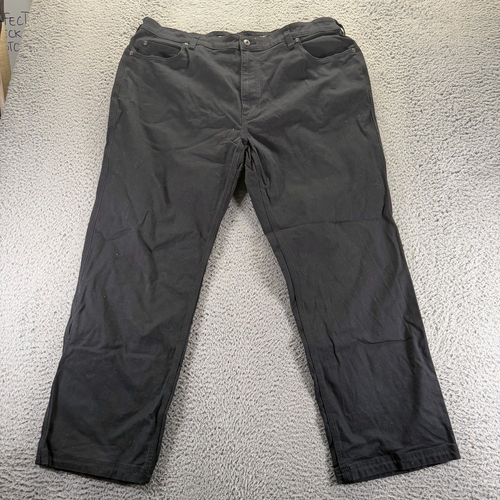 Duluth Trading Pant Men's 40x30 Black Cotton Khakis‎ Straight Workwear Utility